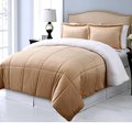 Blue Ridge Warm Sherpa Down Alternative Comforter Set, 3pc, Khaki, King 176003